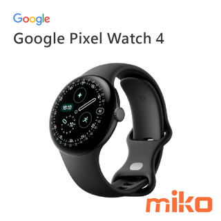 Google Pixel Watch 4 霧黑色鋁製錶殼-曜石黑運動錶帶